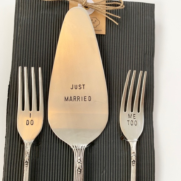 Mud Pie Wedding Cake Cutting 3-piece set NWT - Picture 5 of 7